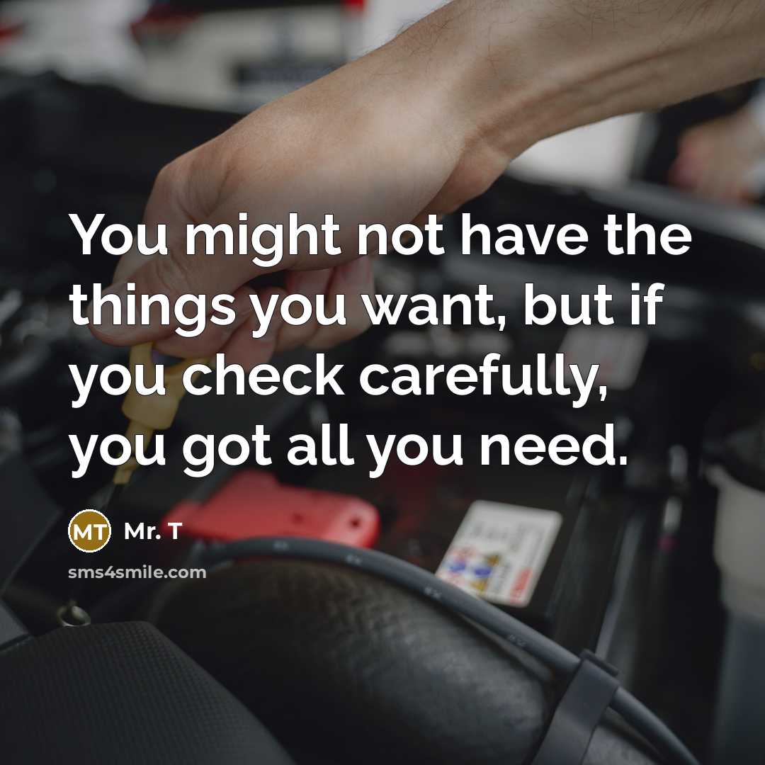“You might not have the things you want, but if…” quote by Mr. T