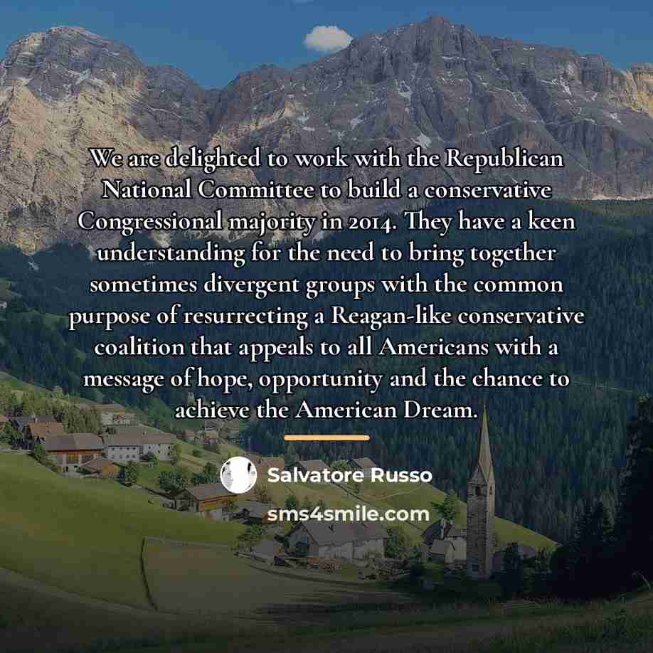 “We are delighted to work with the Republican National Committee…” quote by Salvatore Russo
