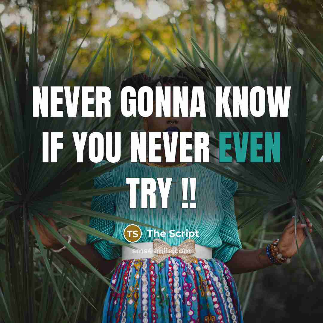 “Never gonna know if you never even try !!” quote by The Script