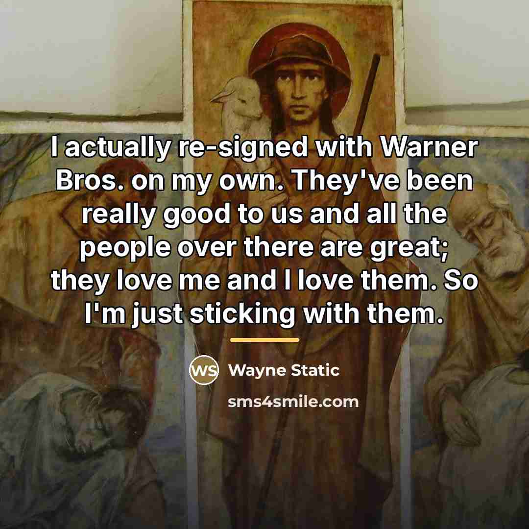 “I actually re-signed with Warner Bros. on my own. They've…” quote by Wayne Static