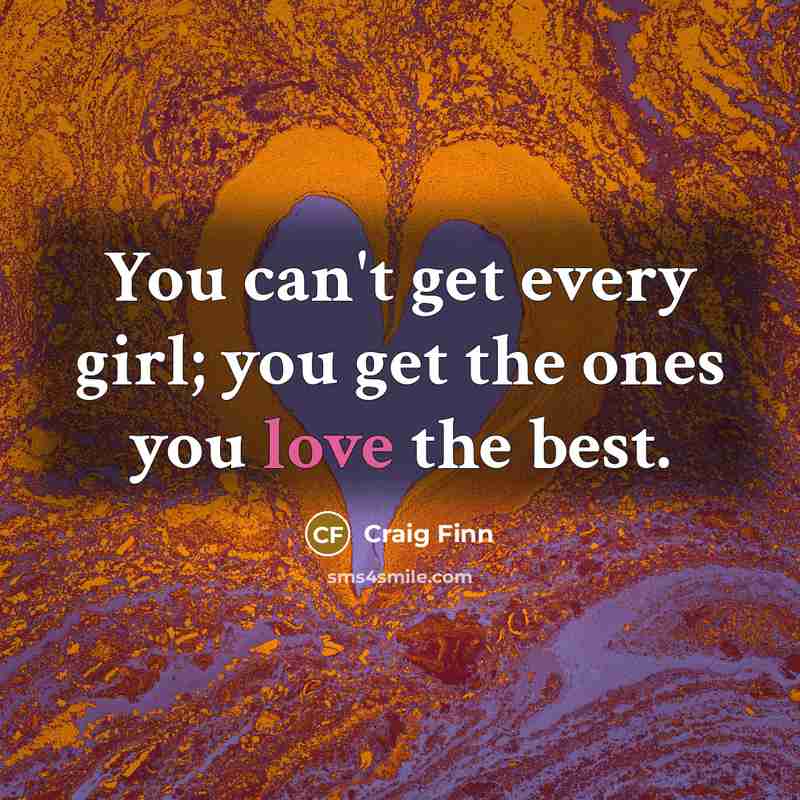 “You can't get every girl; you get the ones you…” quote by Craig Finn