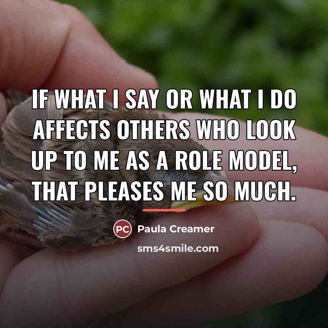“If what I say or what I do affects others…” quote by Paula Creamer