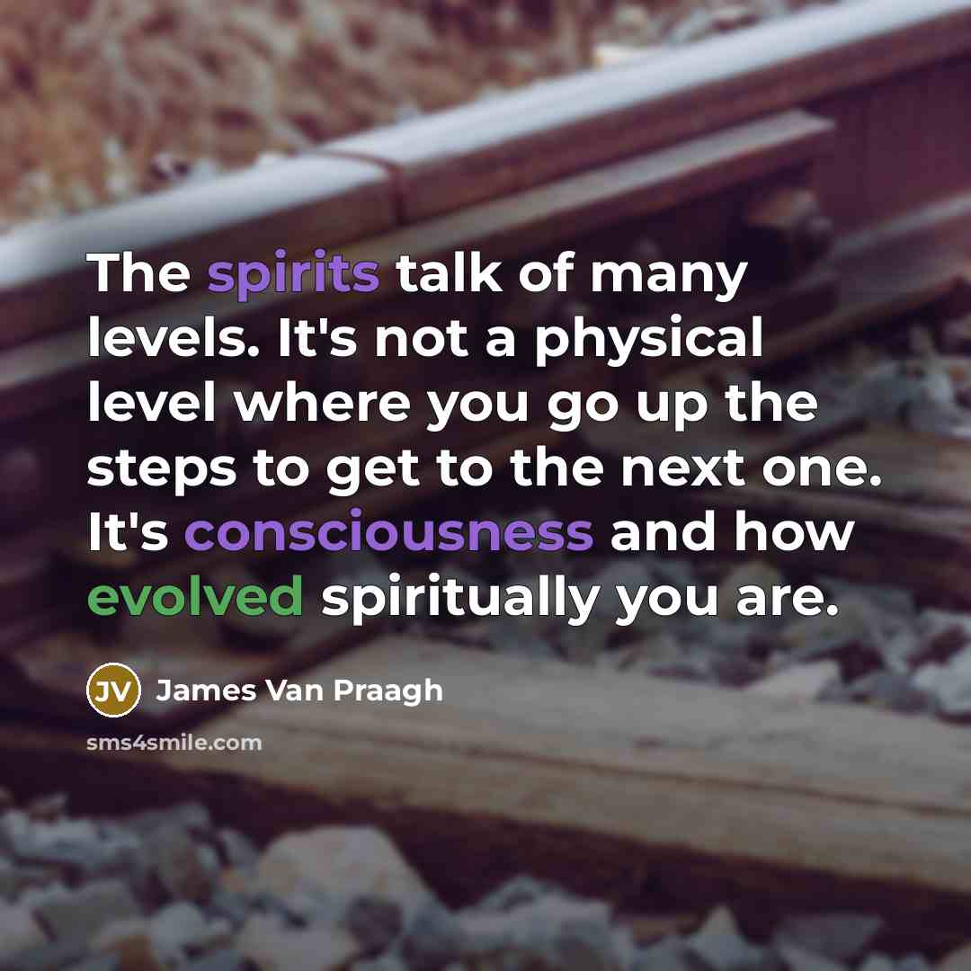 “The spirits talk of many levels. It's not a physical…” quote by James Van Praagh