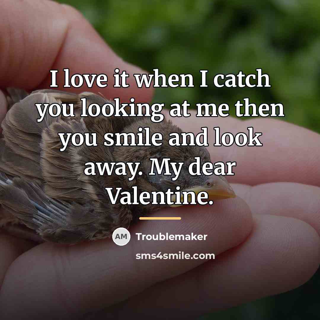 “I love it when I catch you looking at me…” quote by Troublemaker