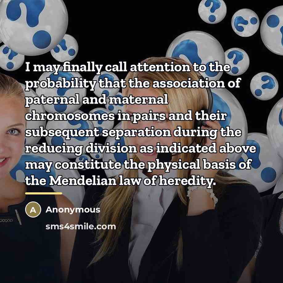 “I may finally call attention to the probability that the…” quote by Walter Sutton