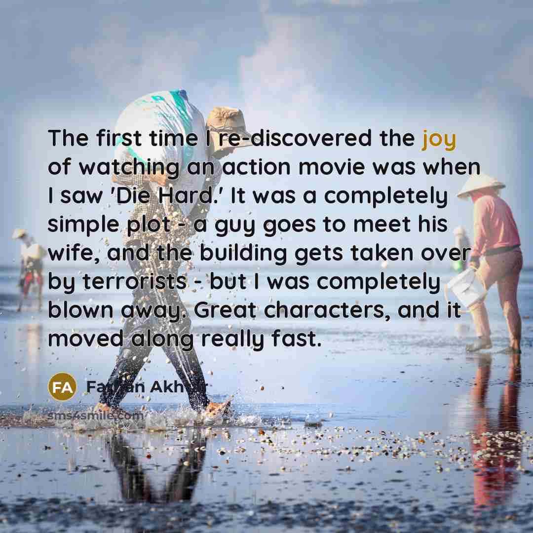 “The first time I re-discovered the joy of watching an…” quote by Farhan Akhtar