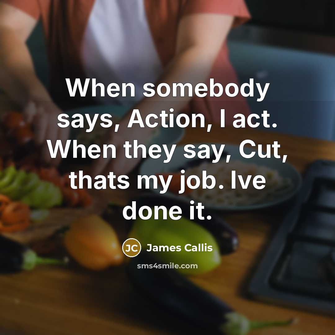 “When somebody says, Action, I act. When they say, Cut,…” quote by James Callis