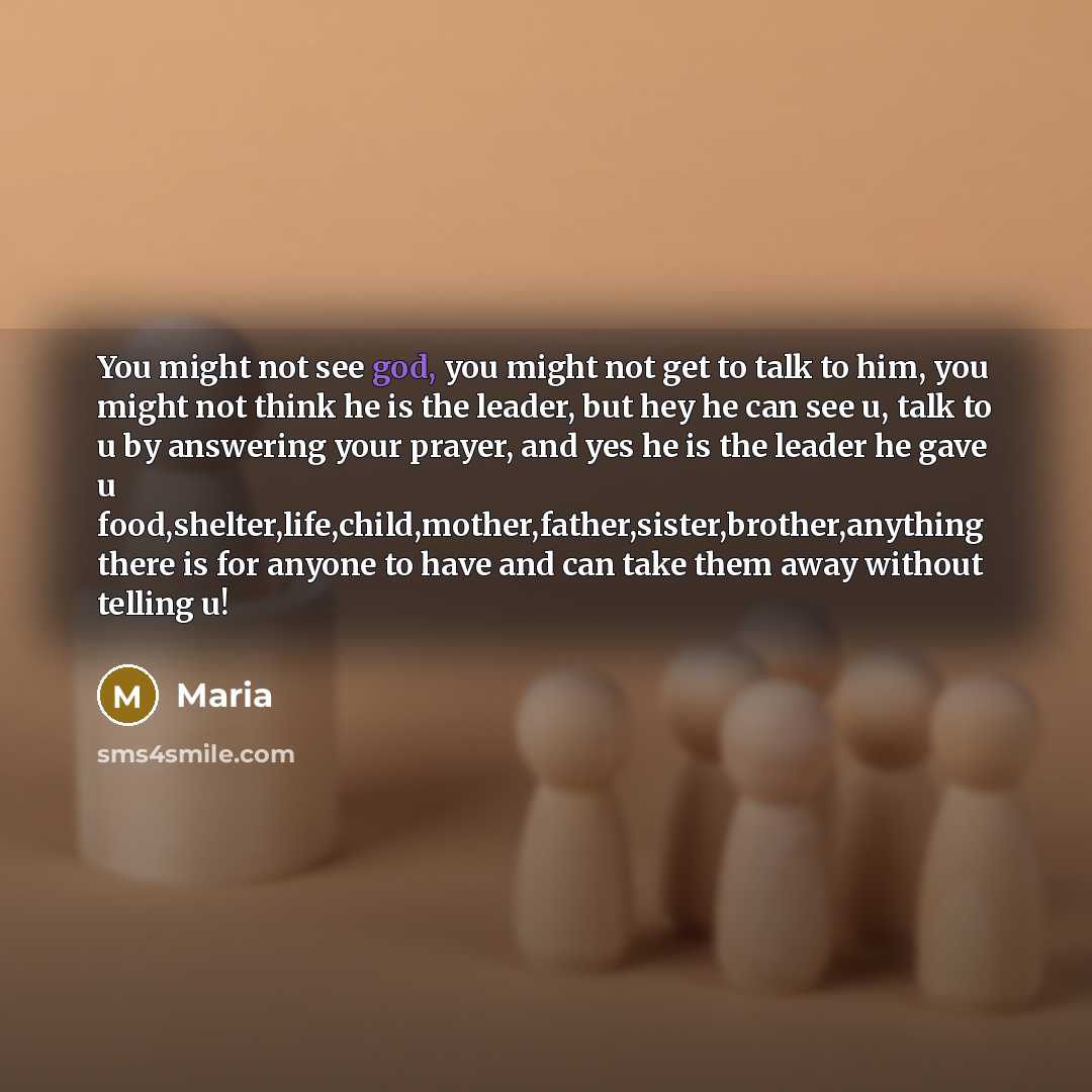 “You might not see god, you might not get to…” quote by Maria