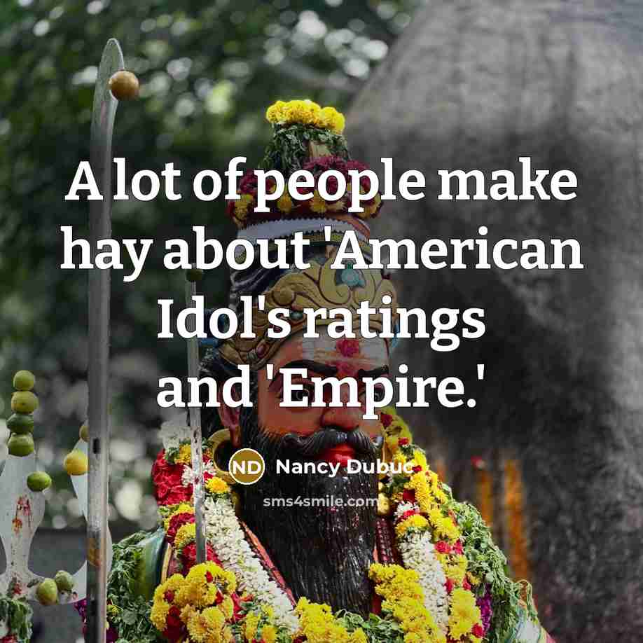 “A lot of people make hay about 'American Idol's ratings…” quote by Nancy Dubuc