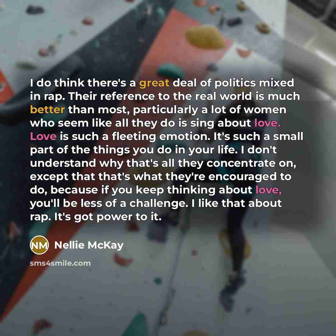 “I do think there's a great deal of politics mixed…” quote by Nellie McKay