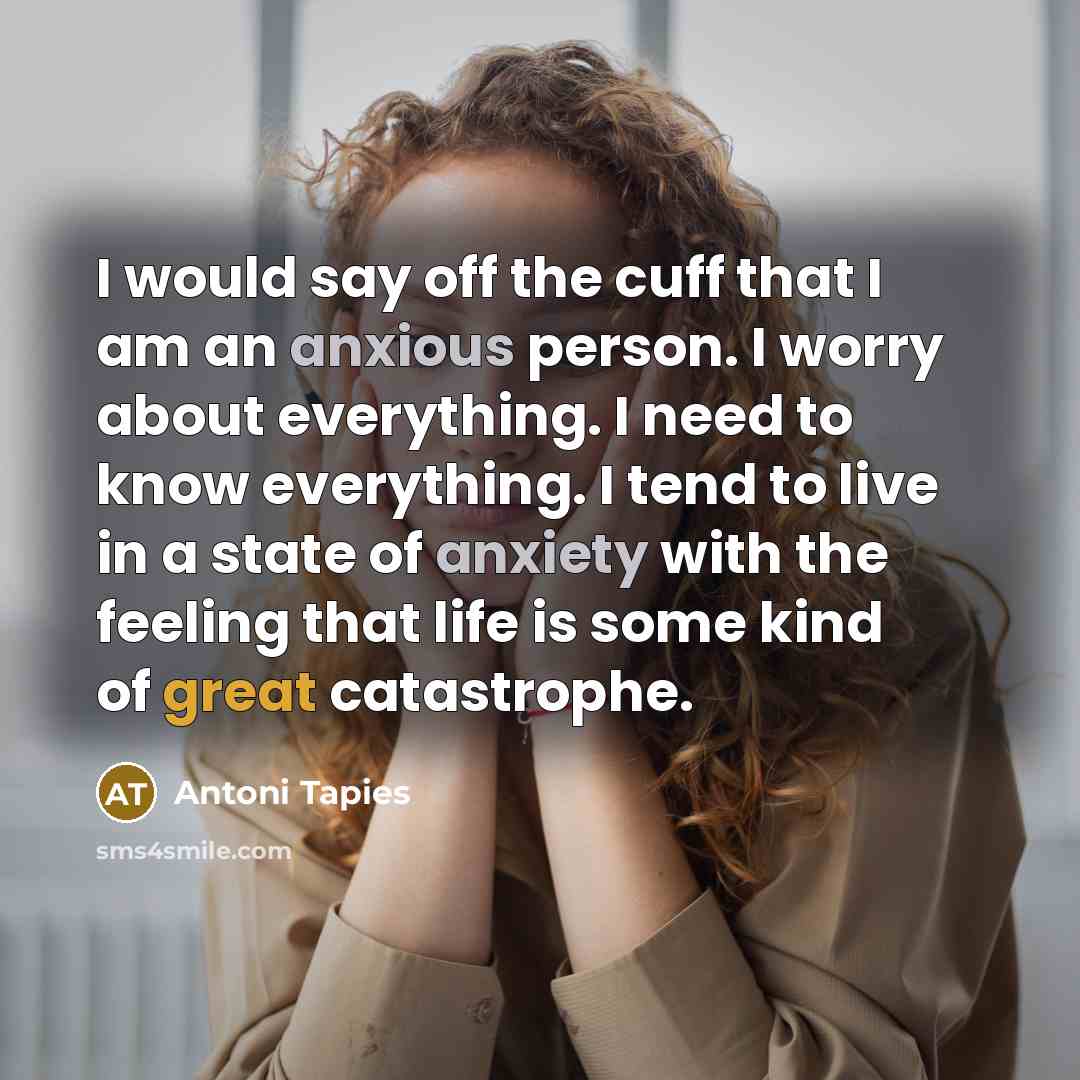 “I would say off the cuff that I am an…” quote by Antoni Tapies