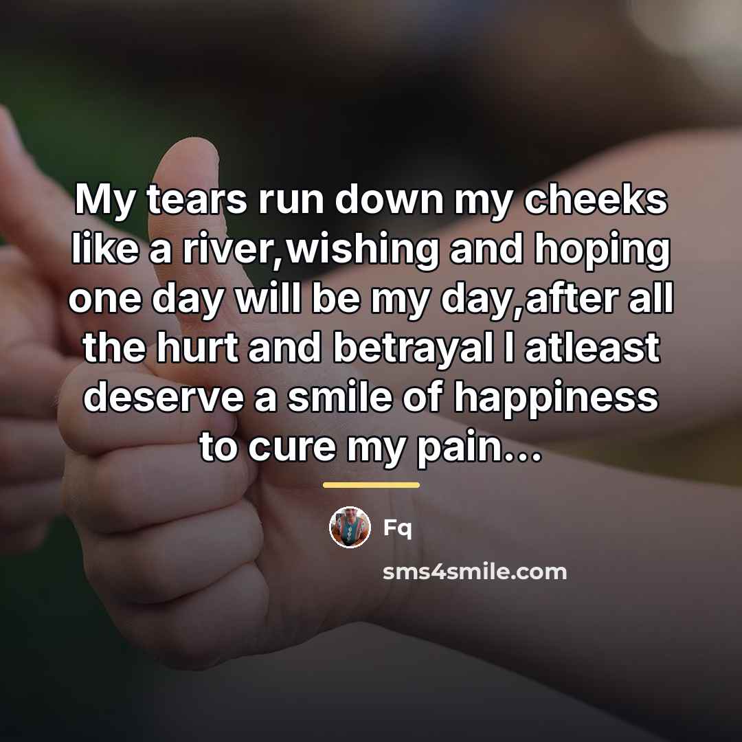 “My tears run down my cheeks like a river,wishing and…” quote by Fq