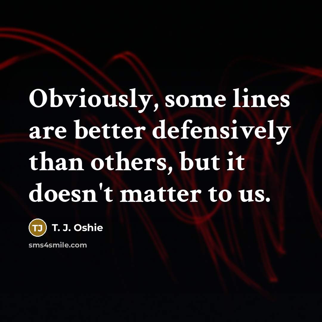 “Obviously, some lines are better defensively than others, but it…” quote by T. J. Oshie