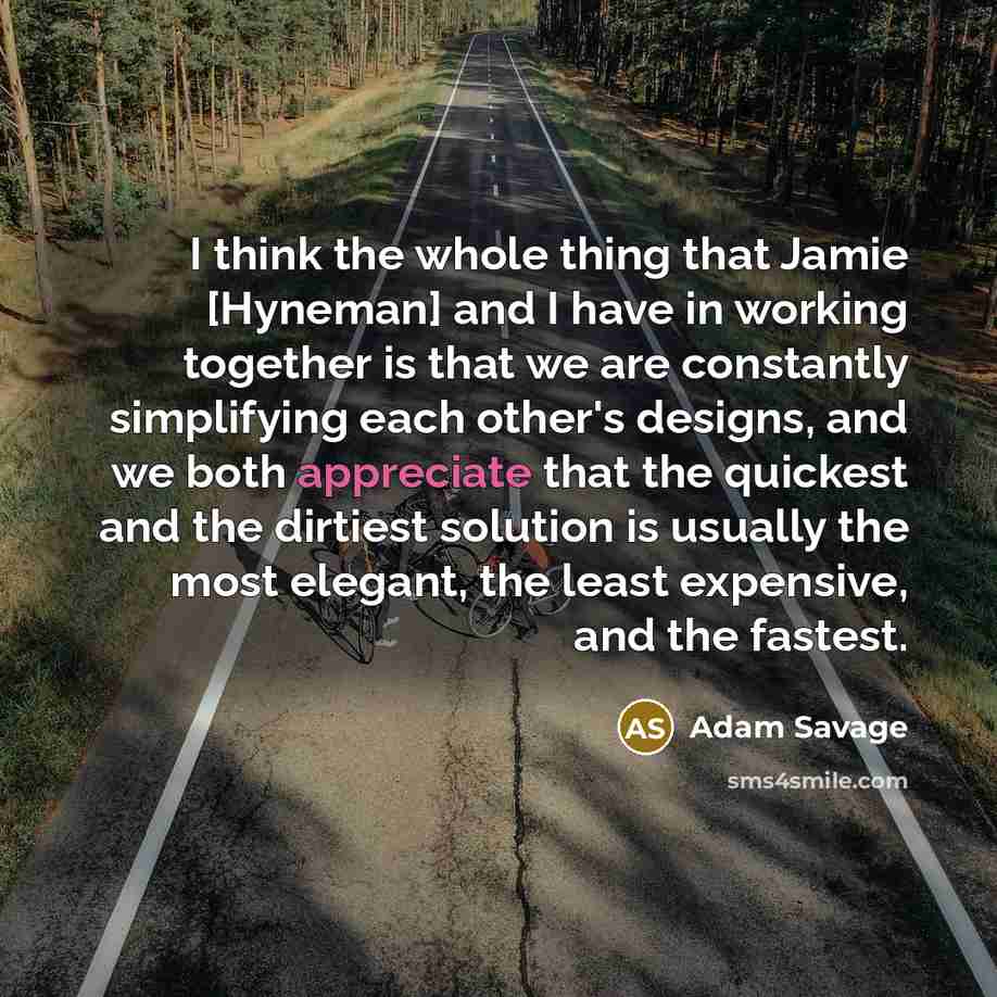 “I think the whole thing that Jamie [Hyneman] and I…” quote by Adam Savage