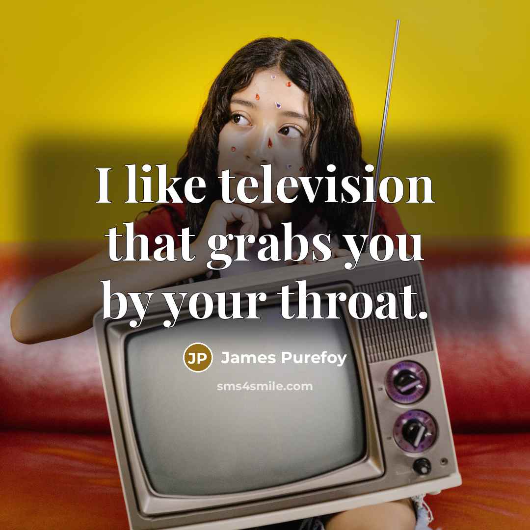 “I like television that grabs you by your throat.…” quote by James Purefoy