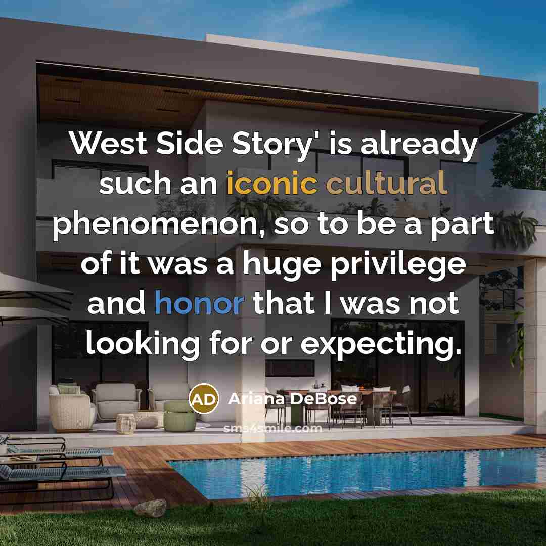 “West Side Story' is already such an iconic cultural phenomenon,…” quote by Ariana DeBose