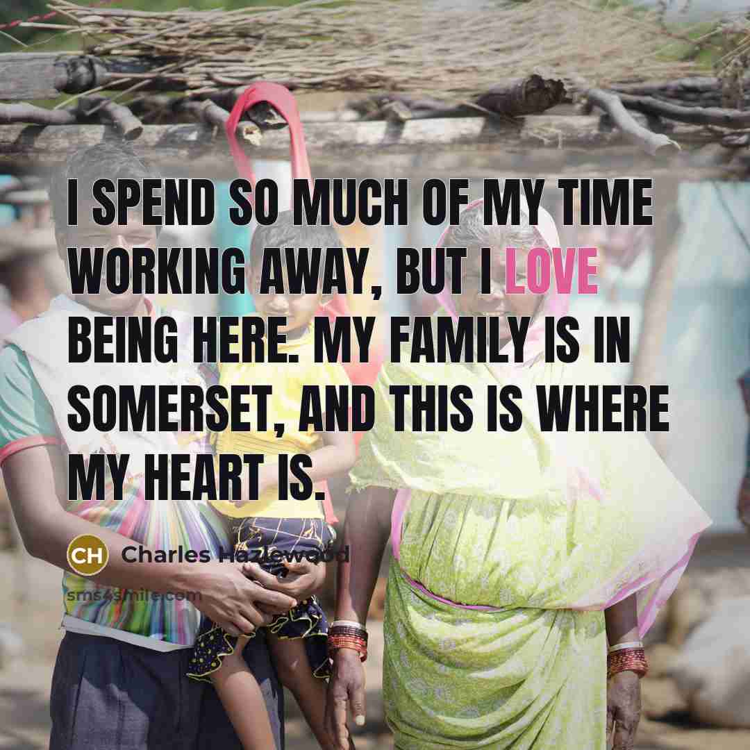 “I spend so much of my time working away, but…” quote by Charles Hazlewood