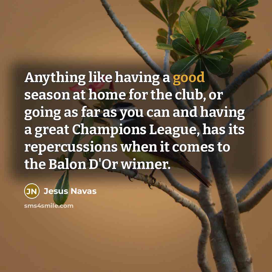 “Anything like having a good season at home for the…” quote by Jesus Navas