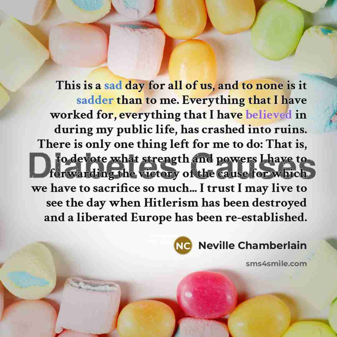“This is a sad day for all of us, and…” quote by Neville Chamberlain