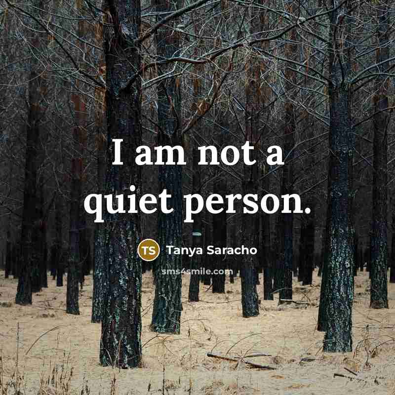 “I am not a quiet person.…” quote by Tanya Saracho