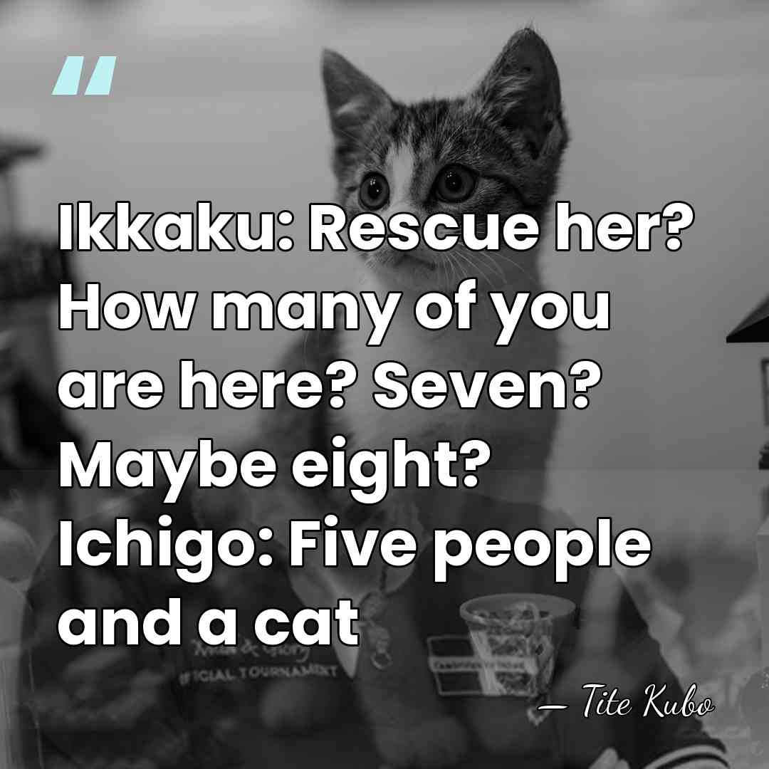 Ikkaku: Rescue her? How many of you are here? Seven? Maybe eight?&hellip; - Tite Kubo