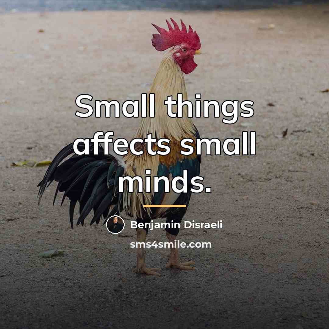 “Small things affects small minds.…” quote by Benjamin Disraeli