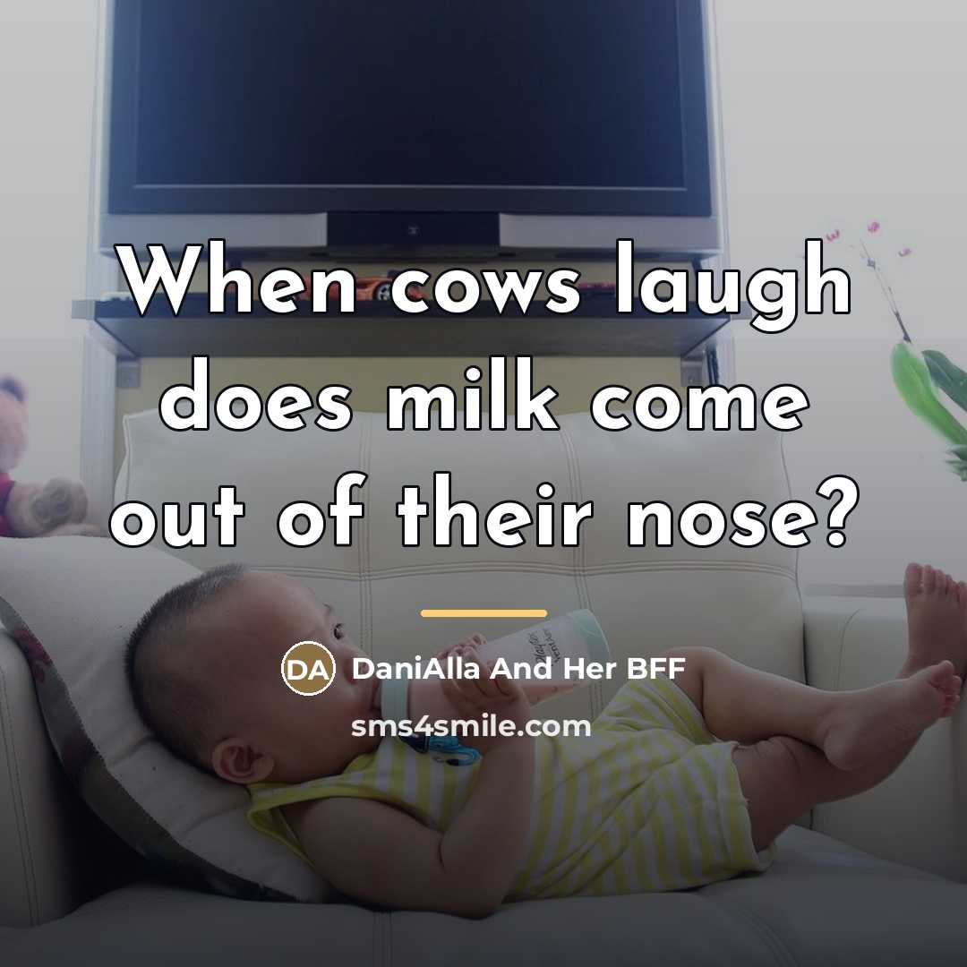 “When cows laugh does milk come out of their nose?…” quote by DaniAlla And Her BFF