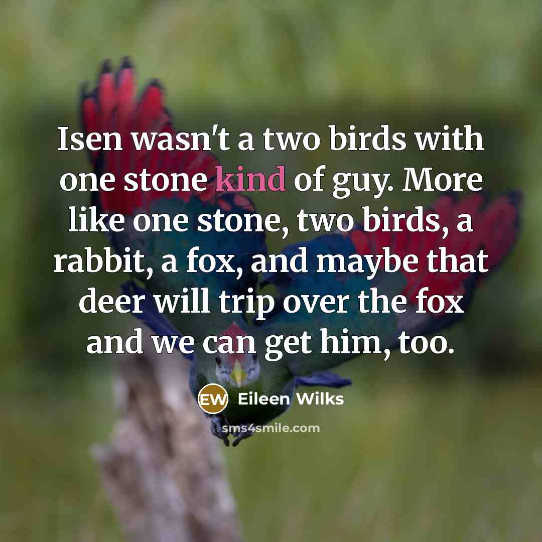 “Isen wasn't a two birds with one stone kind of…” quote by Eileen Wilks