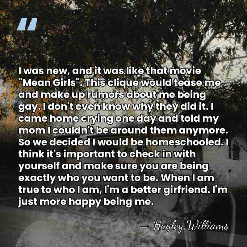 I was new, and it was like that movie "Mean Girls". This&hellip; - Hayley Williams