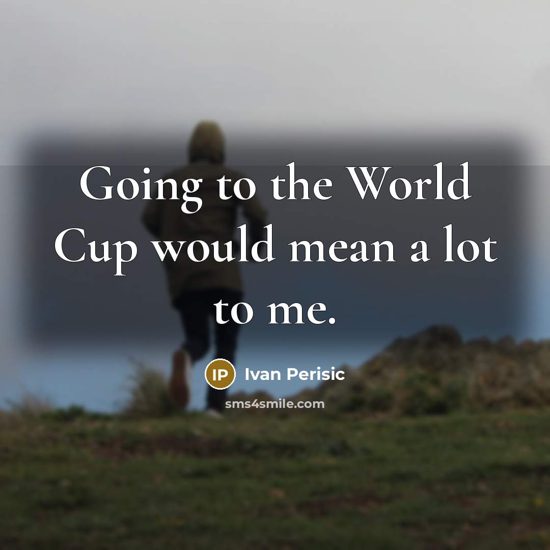 “Going to the World Cup would mean a lot to…” quote by Ivan Perisic