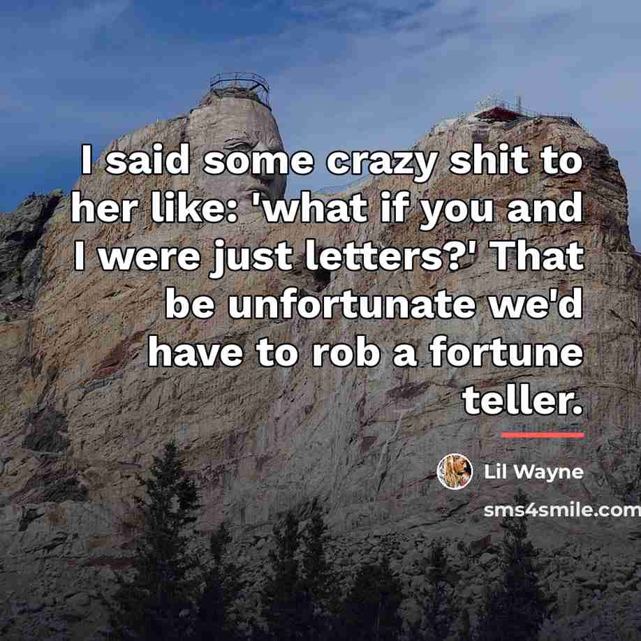 “I said some crazy shit to her like: 'what if…” quote by Lil Wayne