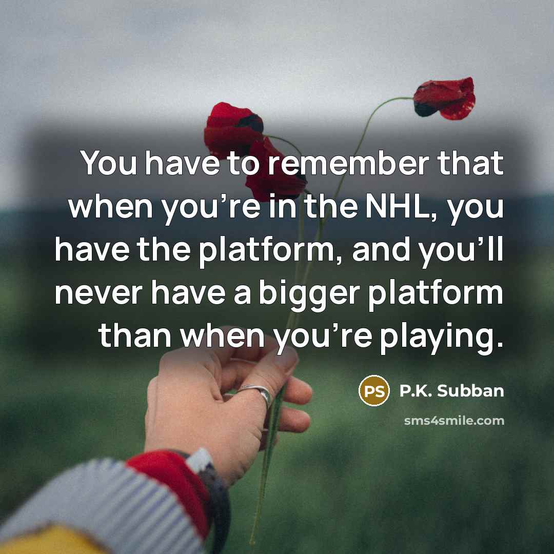 “You have to remember that when you're in the NHL,…” quote by P.K. Subban