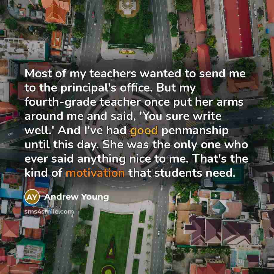 “Most of my teachers wanted to send me to the…” quote by Andrew Young