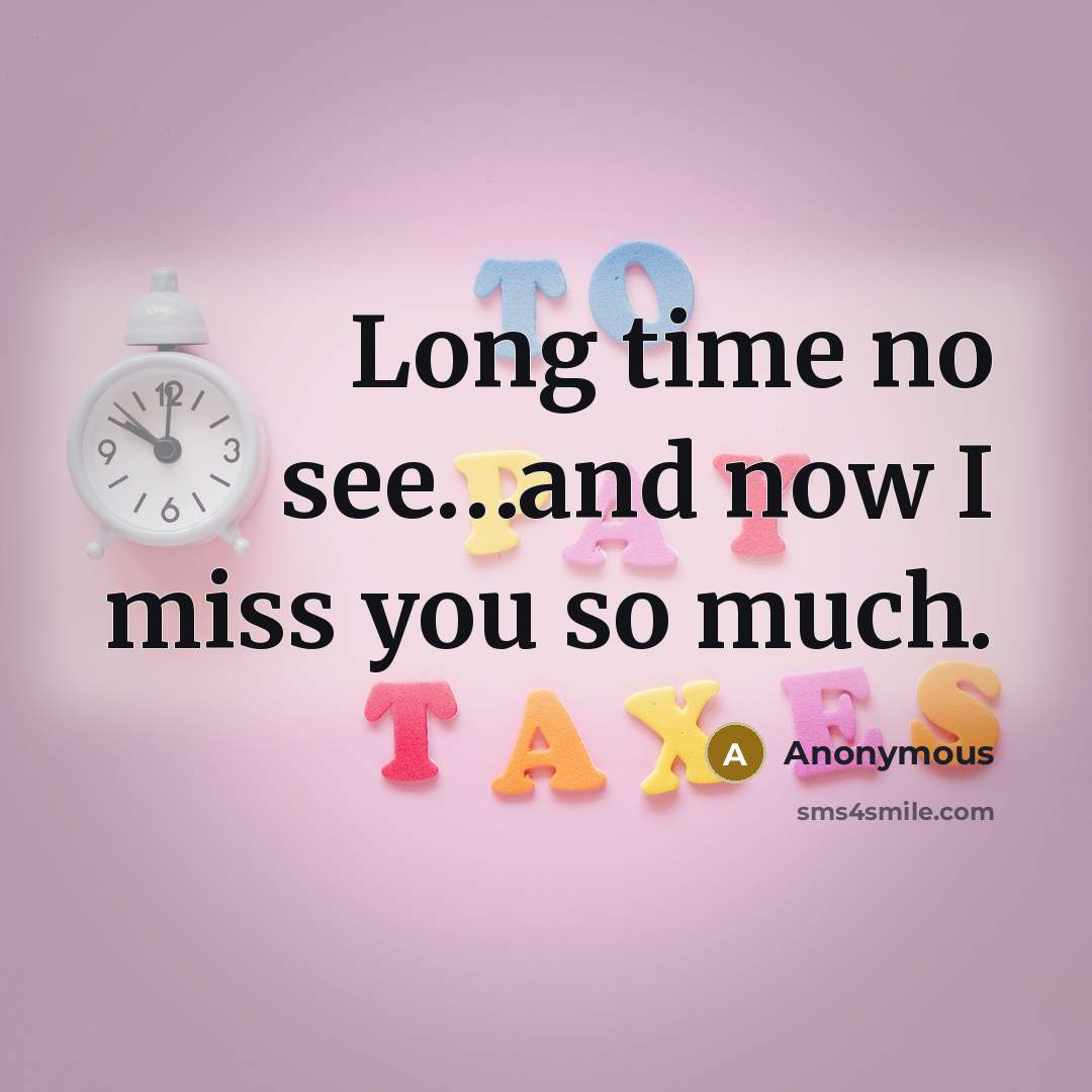 “Long time no see.......and now I miss you so much.…” quote by Anonymous