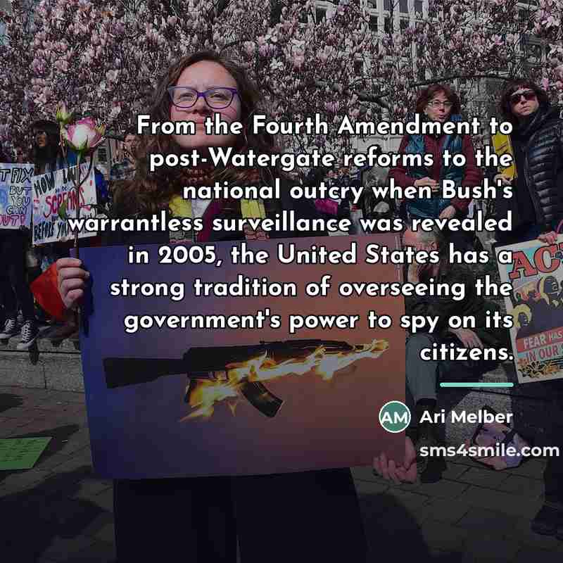 “From the Fourth Amendment to post-Watergate reforms to the national…” quote by Ari Melber