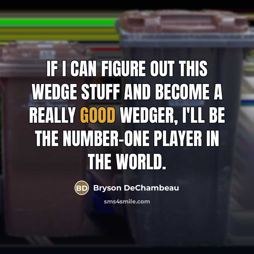 “If I can figure out this wedge stuff and become…” quote by Bryson DeChambeau