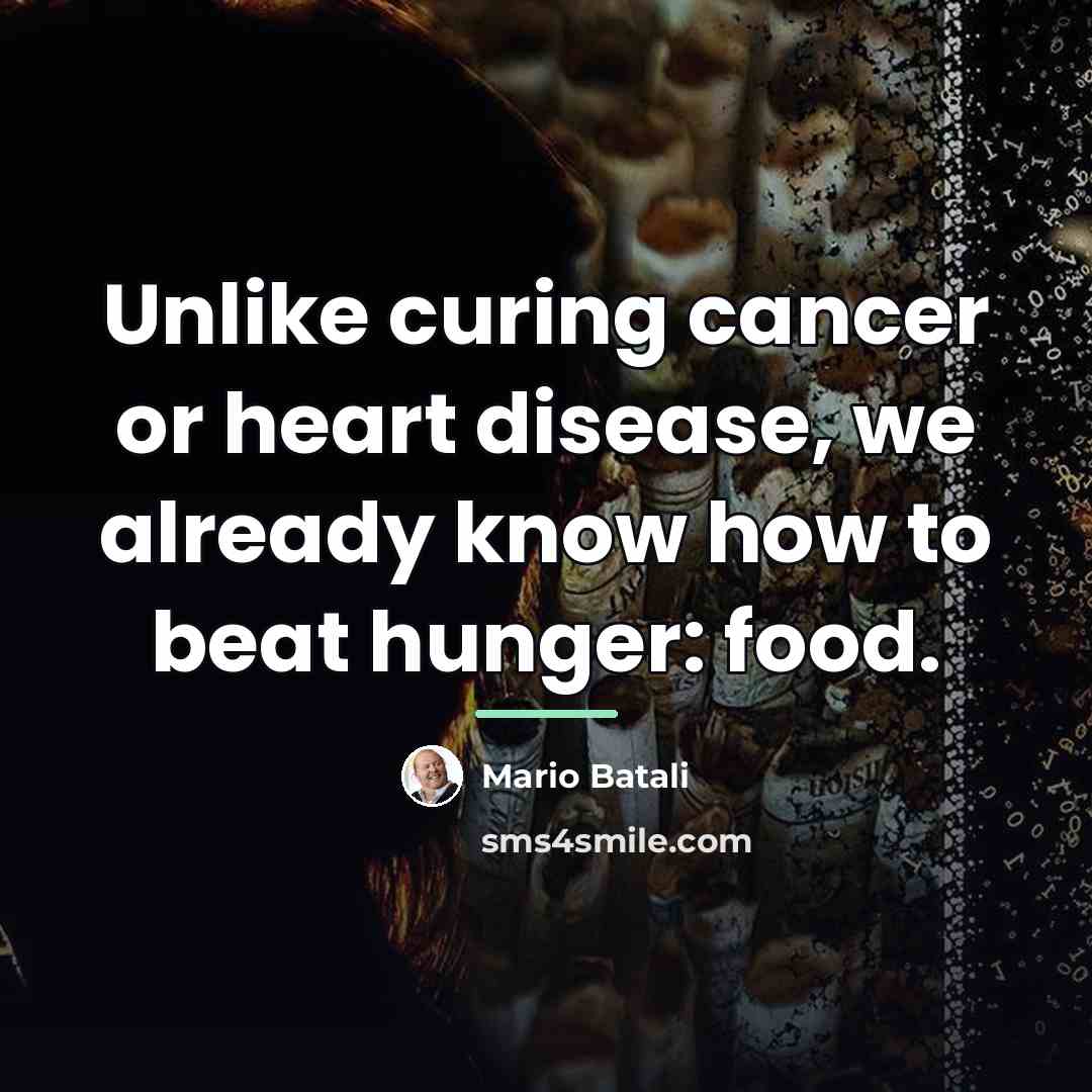 “Unlike curing cancer or heart disease, we already know how…” quote by Mario Batali