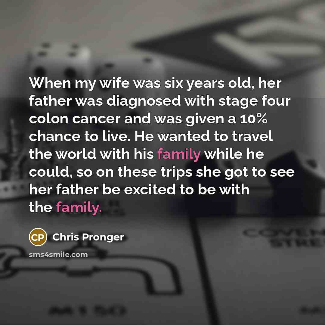 “When my wife was six years old, her father was…” quote by Chris Pronger