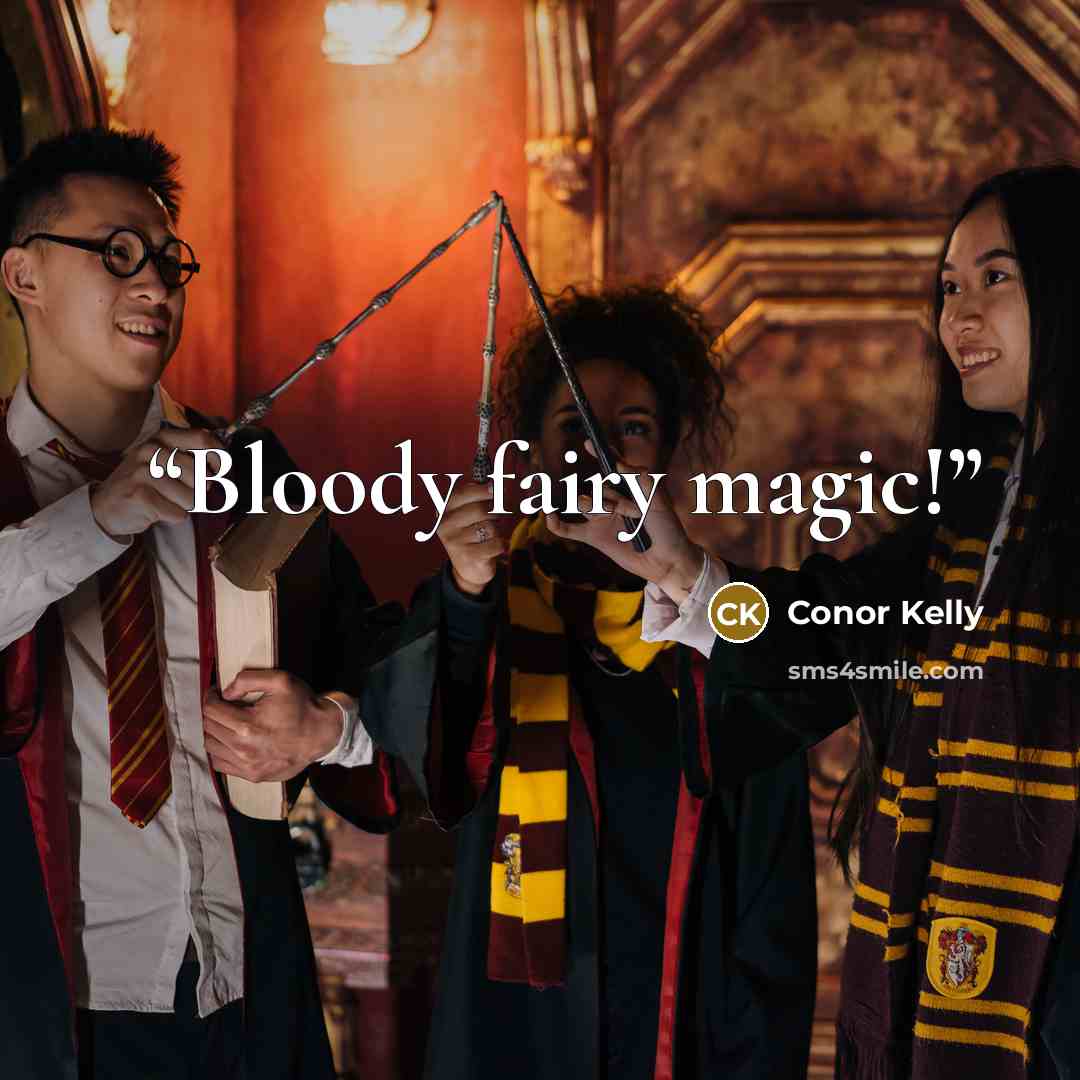 “Bloody fairy magic!” quote by Conor Kelly