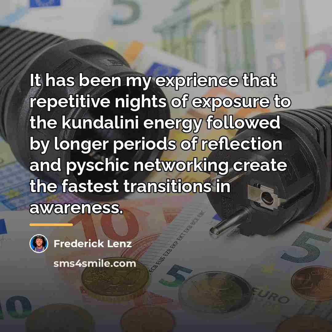 “It has been my exprience that repetitive nights of exposure…” quote by Frederick Lenz