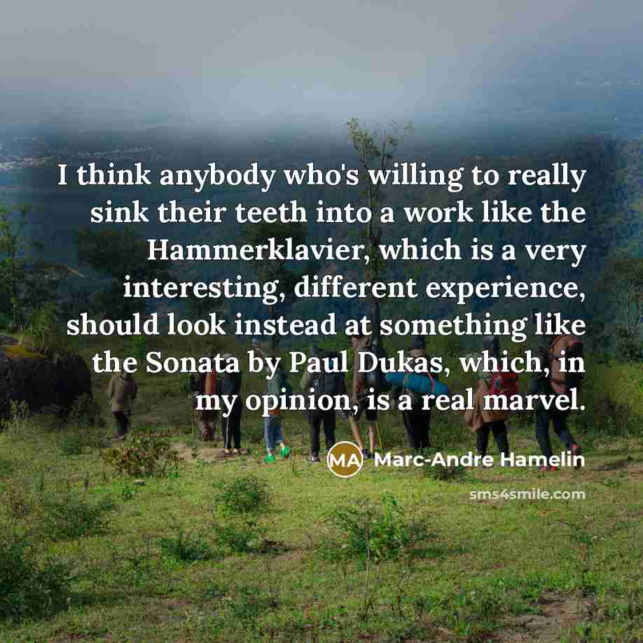“I think anybody who's willing to really sink their teeth…” quote by Marc-Andre Hamelin