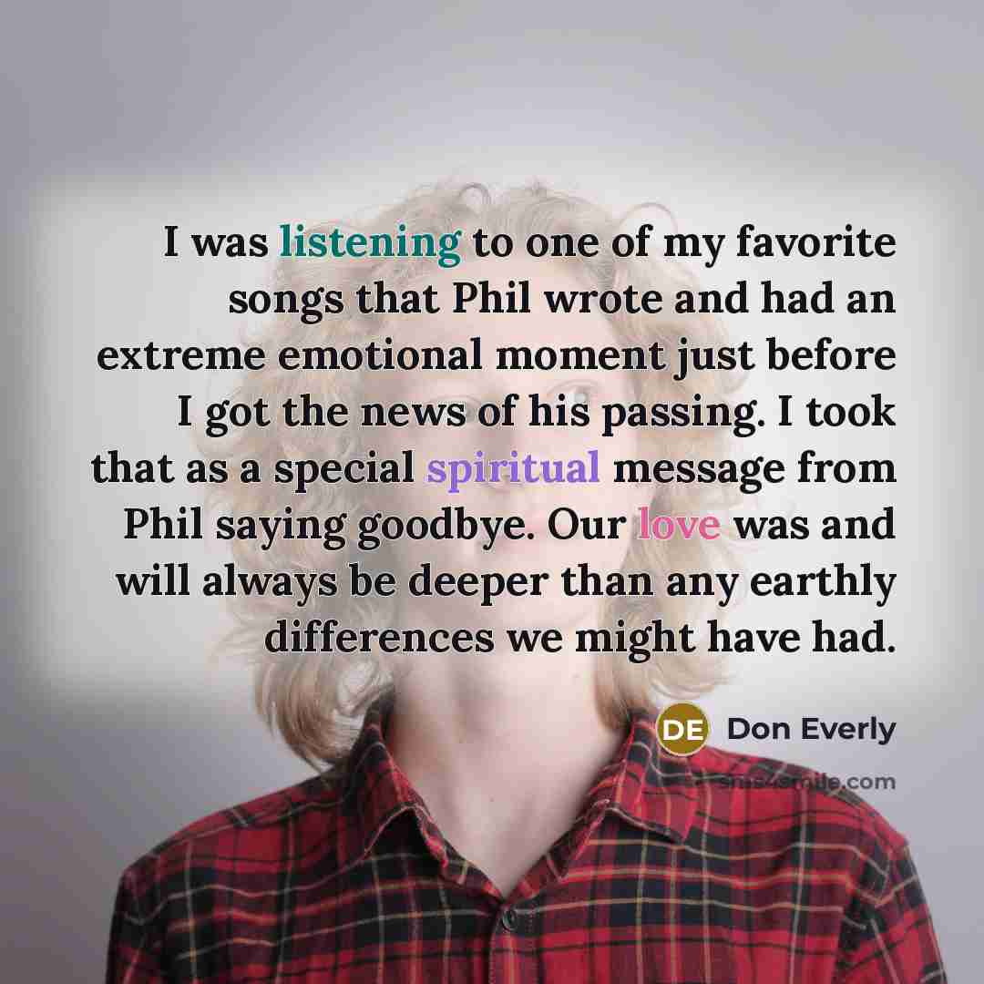 “I was listening to one of my favorite songs that…” quote by Don Everly