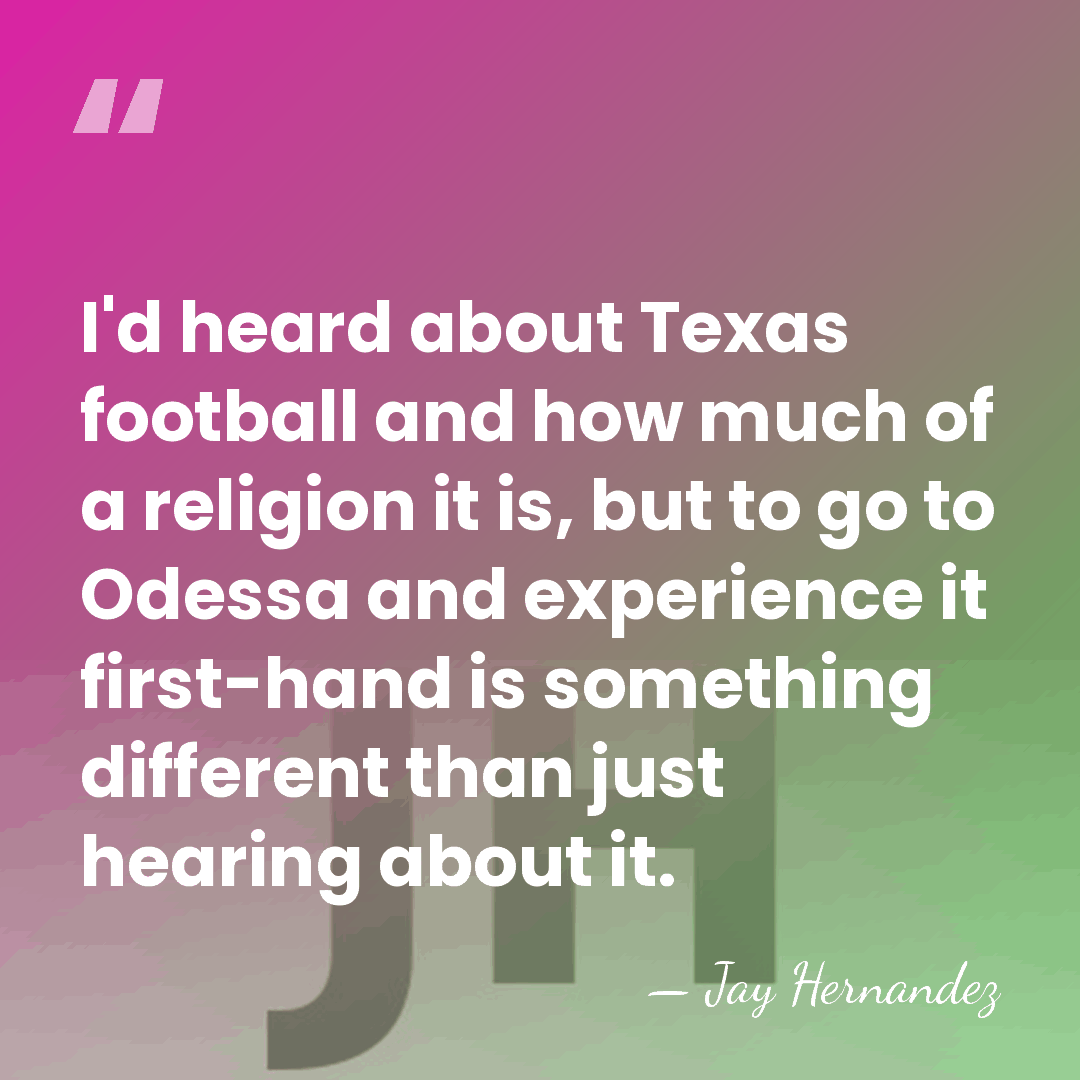 I'd heard about Texas football and how much of a religion it&hellip; - Jay Hernandez