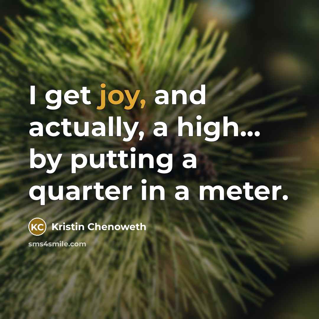 “I get joy, and actually, a high... by putting a…” quote by Kristin Chenoweth