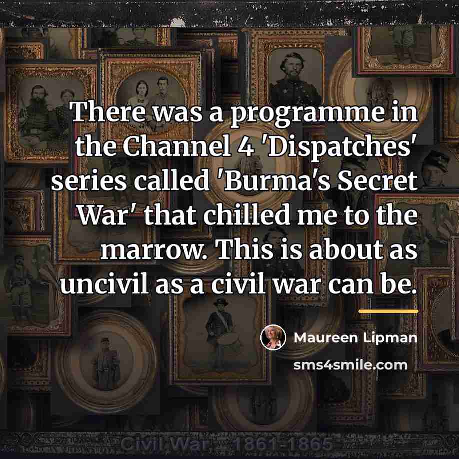 “There was a programme in the Channel 4 'Dispatches' series…” quote by Maureen Lipman