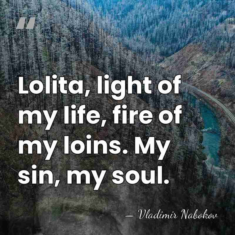 Lolita, light of my life, fire of my loins. My sin, my&hellip; - Vladimir Nabokov