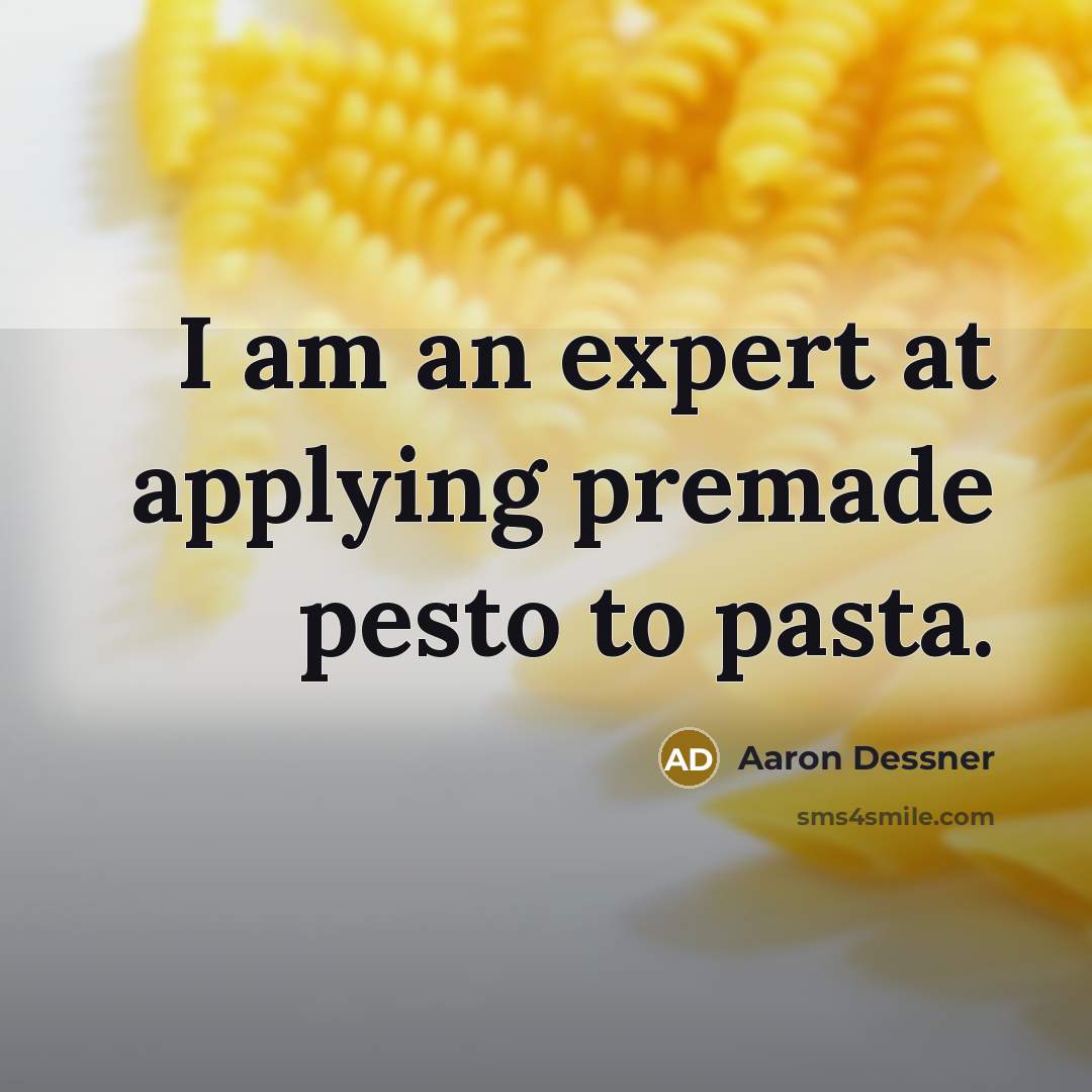 “I am an expert at applying premade pesto to pasta.…” quote by Aaron Dessner