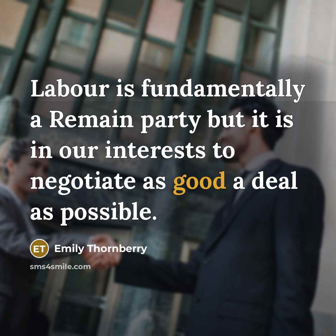 “Labour is fundamentally a Remain party but it is in…” quote by Emily Thornberry