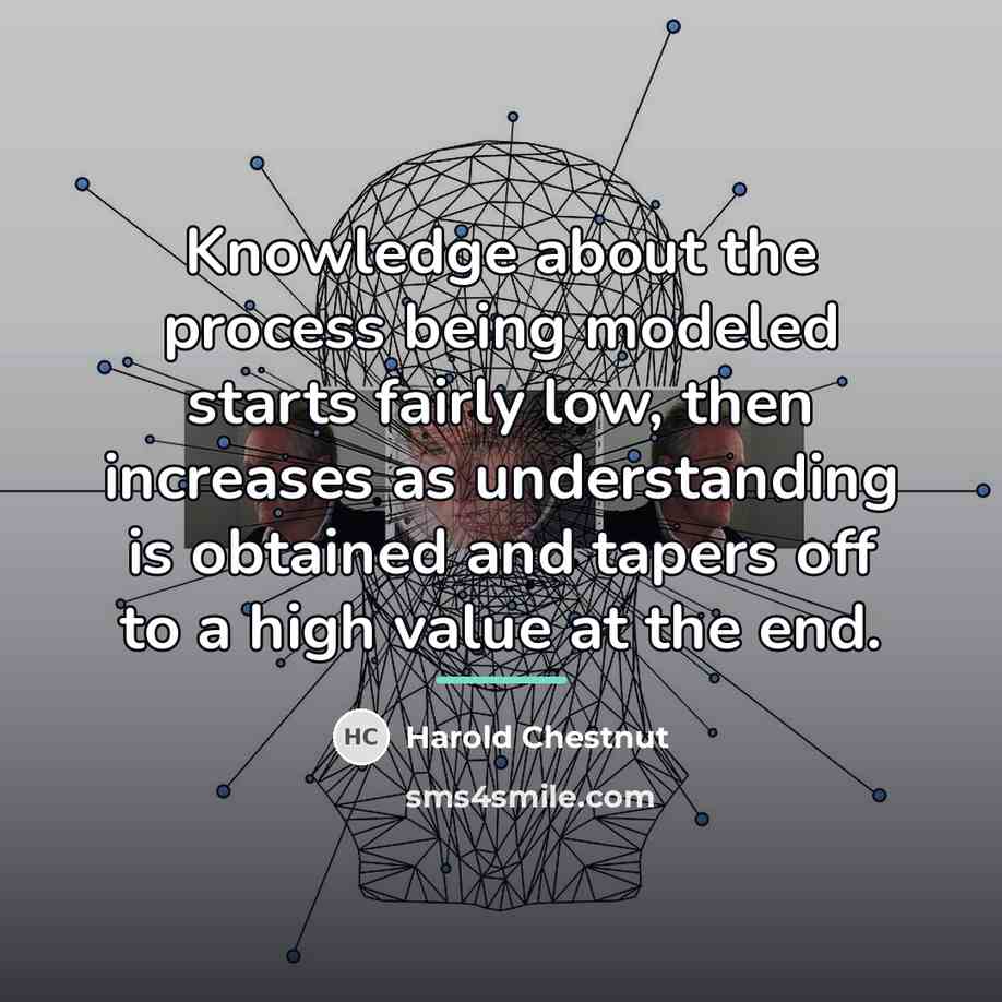 “Knowledge about the process being modeled starts fairly low, then…” quote by Harold Chestnut
