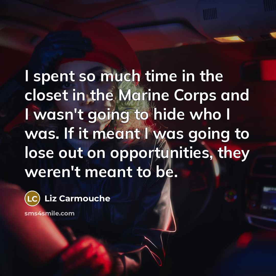 “I spent so much time in the closet in the…” quote by Liz Carmouche